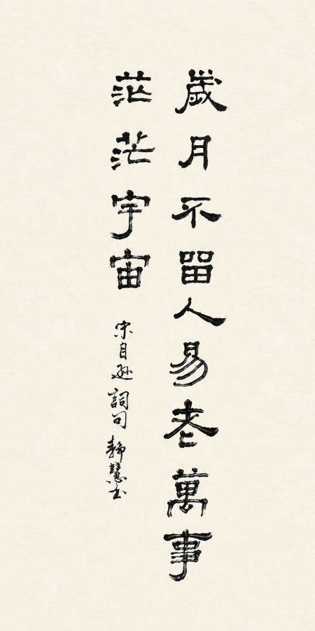 歲月不留人易老 書法直幅